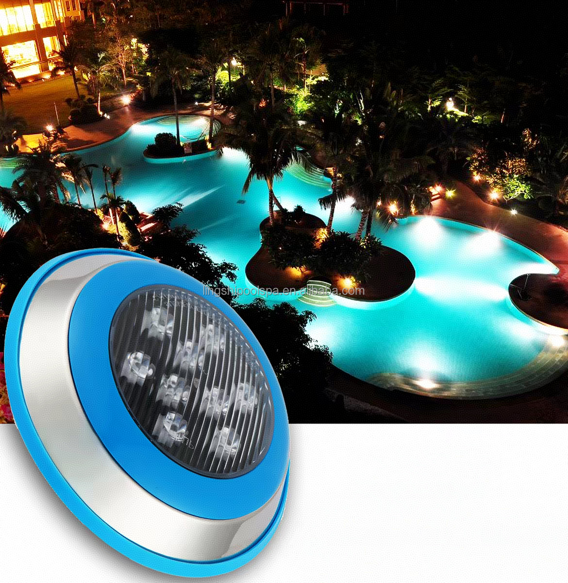 IP68 Submersible Pool Light Remote Control LED Pond Spa Light