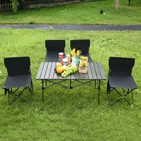 Table de repas d'extérieur moderne multifonctionnelle, pliable, écologique, en métal, mobilier d'extérieur