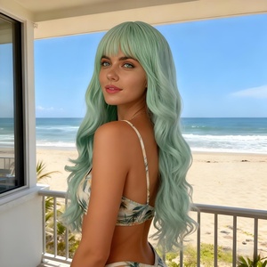 Nuova Parrucca E-commerce Europea e Americana con Capelli Lunghi e Ricci, Resistente alle Alte Temperature, Realizzata a Macchina, Cambia Stile, Copertura Completa, Tutti i Colori - Product Image 3