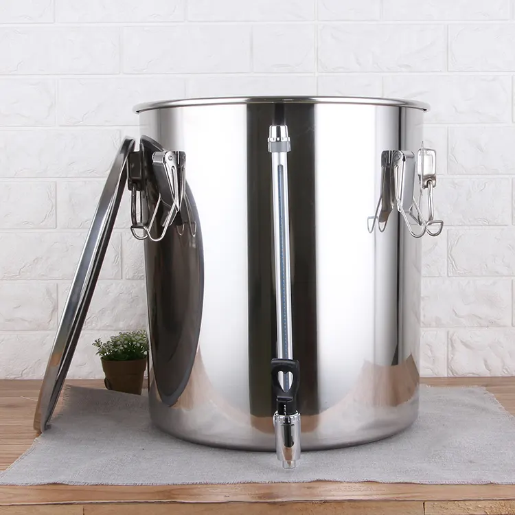 200L Induction Soup Stock Pot Cookware Stainless Steel Cooking Pot With Lid