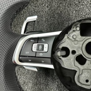 Volante Redondo <span class=keywords><strong>de</strong></span> Cuero Completo <span class=keywords><strong>de</strong></span> Repuesto para Volkswagen VW Passat Golf 7 MK7 Mk7.5 Polo Tiguan <span class=keywords><strong>Jetta</strong></span> GTI, Gran Venta - Product Image 3