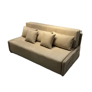 Brown Technology VELVET SOFA folding belt storage sofa bed