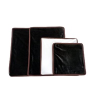 Tissu d'affichage de bijoux en velours double face noir et blanc de haute qualité, pierres précieuses de jade et autres objets de valeur Tapis ornemental