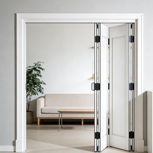 Puerta Plegable de Madera con Diseño de Marco de Puerta sin Costuras, Insonorizada, para Decoración de Interiores de Hogar, Cocina y Dormitorio - Product Image 1