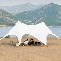 Grande tente de fête extérieure en forme d'étoile pour les mariages et les événements annonçant des tentes extensibles bédouines gonflables
