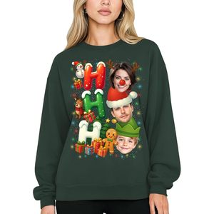 Suéter Navideño Personalizado con Foto, Sudadera Unisex para Adultos, Tejida, de Manga Larga, Regalo Navideño - Product Image 1