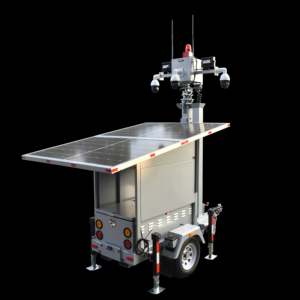 Giám sát di động tháp 8MP HIKVISION 180 độ máy ảnh bãi đậu xe an ninh nhân viên bảo vệ giám sát năng lượng mặt trời di động CCTV Trailer - Product Image 5