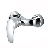 Robinet de douche mural moderne en alliage de zinc chromé, monocommande, pour eau chaude et froide, économique et pratique, pour salle de bain et baignoire