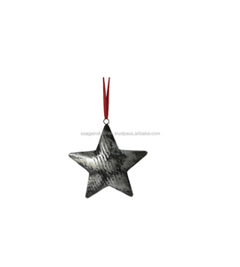 Nueva llegada árbol decoración de METAL negro y diseño de plata estrella de Navidad decoración interior ornamento colgante - Product Image 2