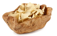 Bol sculpté artisanal en bois de cèdre naturel américain, poli, élégant, vintage, écologique, de la marque Guansen Factory, pour salades et fêtes, en stock