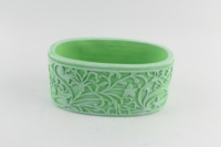 Pots de fleurs ronds de couleur verte bon marché VASE de style européen avec décoration de bureau de jardin et de bureau en ciment