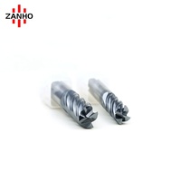 ZANHO Fraise à queue plate haute performance AlTiN à 4 cannelures, fraiseuse CNC, coupe-carbure, bord de coupe 10mm/8mm, OEM/ODM, haute vitesse HRC52