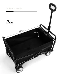 고품질 야외 트레일러 접는 알루미늄 낚시 해변 핸드 트롤리 카트 비치 카트 4x4 왜건 카트