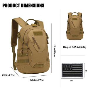 กระเป๋าเป้สะพายหลังลายพรางกันน้ำสีดำสำหรับผู้ชายกระเป๋า45L 60L กระเป๋ายุทธวิธี - Product Image 2