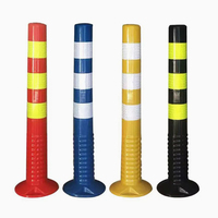 Poteau de signalisation routière en plastique orange, haute élasticité, incassable, pour la sécurité routière et le stationnement, pilier de signalisation en PU, hauteur personnalisable