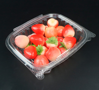 Récipient à emporter Boîte à nourriture Récipients à nourriture en plastique avec couvercles 16Oz Couvercle à charnière Récipient alimentaire empilable pour animaux de compagnie