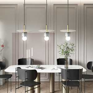 Lustre suspendu en marbre rond à une seule tête E27 LED pour la maison - Product Image 4