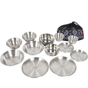 Bạc Set-camping <span class=keywords><strong>Mess</strong></span> <span class=keywords><strong>Kit</strong></span> 12 cái cắm trại phụ kiện thép không gỉ cắm trại món ăn đặt đồ ăn cho <span class=keywords><strong>4</strong></span> người đồ dùng - Product Image 1