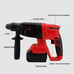 <span class=keywords><strong>Martillo</strong></span> Perforador Rotatorio Inalámbrico de 18V para Demolición Industrial, 4 Modos, Mango Auxiliar, Embrague de Seguridad, Compatible con Motor sin Escobillas - Product Image 2