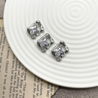 JFZB021 Bouton de luxe simple en laiton de haute qualité en cristal de zircon pour les bijoux de vêtement