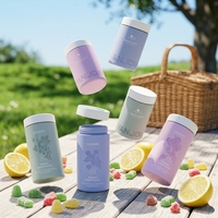 Pot de stockage en verre UV de 150 ml et 180 ml pour pilules de vitamines, design occultant pour la vie quotidienne, impression de logo disponible, bouteille en verre avec bouchon CR