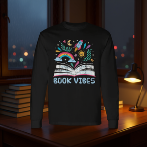 T-shirt a maniche lunghe Book Vibes Bookworm Reading - Product Image 3