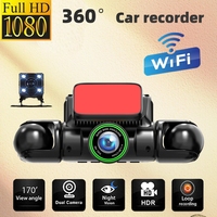 Cámara para Vehículo Lancol A35 de 4 Canales, Grabación Cuádruple 1080P, 360° Frontal+Izquierda+Derecha+Trasera, Pantalla IPS de 2.4'', WiFi Opcional, Sensor G, Visión Nocturna