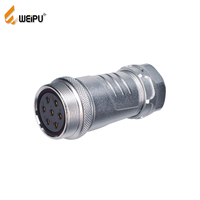 Prise en ligne Weipu pour applications électriques, 9 et 10 broches, mâle/femelle, 10A 500V, contact en laiton haute tension, boîtier en alliage de zinc, IP40