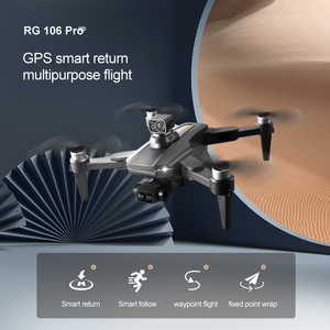 Dron <span class=keywords><strong>RG106</strong></span> <span class=keywords><strong>Pro</strong></span> 8K con Cámara Dual, 3 Ejes, GPS, Plegable, Motores sin Escobillas, Wifi 5G, Control Remoto, Juguetes, 3000M, 28 Minutos, Helicóptero FPV - Product Image 2