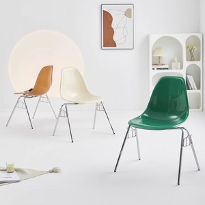 Silla de Comedor de Hierro de Estilo Moderno de Mediados de Siglo, Silla Minimalista de Lujo Ligero para el Hogar - Product Image 2