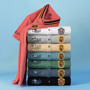 Camiseta de Verano para Hombre, Estilo <span class=keywords><strong>Paul</strong></span>, para Jóvenes y Adultos, Bordada, de Punto, Poliéster/Algodón, Anti-Pilling, Manga Corta, Estilo Transversal - Product Image 4