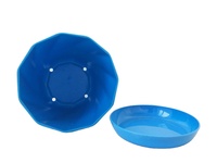 Pot de fleurs décoratif en plastique avec soucoupe pour plantes et fleurs d'intérieur et d'extérieur