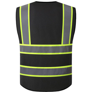 เสื้อกั๊กนิรภัยสะท้อนแสงสำหรับงานกลางแจ้งเสื้อเกราะป้องกันแบบ ANSI Class 1 En 20471ออกแบบโลโก้ได้ตามต้องการ - Product Image 2