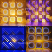 Panneau lumineux LED matriciel 7x7 Or/Blanc chaud RGB, contrôle DMX512, éclairage de scène pour événements, DJ et soirées