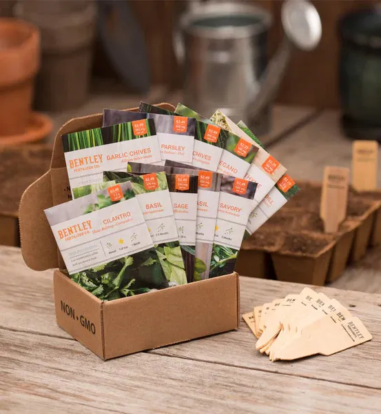 Mini caixa de cultivo pequeno pacote de fertilizantes personalizados, kit de embalagens de fertilizantes cortadores de ervas, envelopes personalizados