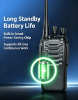 Radio bidirectionnelle portable UHF BF-888S, vente chaude, directement de l'usine, pour chantier de construction industriel
