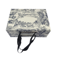 Boîte en carton rigide avec poignée pour emballage de draps de lit personnalisés pour la maison, nouvelle collection 2022, boîte à vêtements