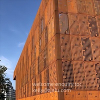 Panneau décoratif extérieur pour bâtiment en aluminium avec revêtement en poudre, découpe laser CNC, maille PVDF, anti-corrosion, ignifuge, Chine