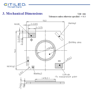 Chip LED COB Citizens CLU712-1204C9-303H5R2 de Alta Potencia, 90CRI, 2728LM, 35V, 3000K, Blanco Cálido, Ángulo de Visión de 120°, Garantía de 3 Años - Product Image 6