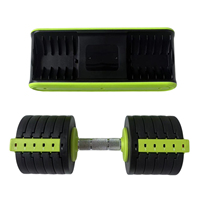 Haltère réglable 11 kg en fer et ABS, 6 niveaux de poids, plateau coloré, pour fitness à domicile et musculation