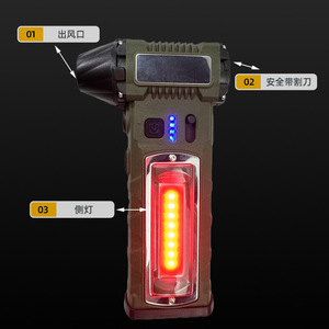High Power Outdoor Turbo <b>Fan</b> With Light Rechargeable Battery Portable <b>Handheld</b> For Camping Home Car USB - Product Image 2