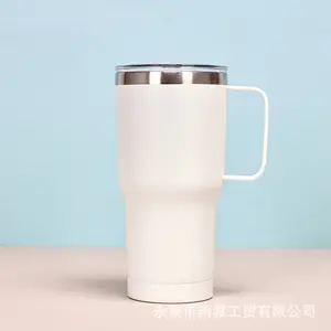 Thép không gỉ Tumbler với xử lý, chân không cách nhiệt Tumblers tái sử dụng du lịch bền sơn tĩnh điện chai nước