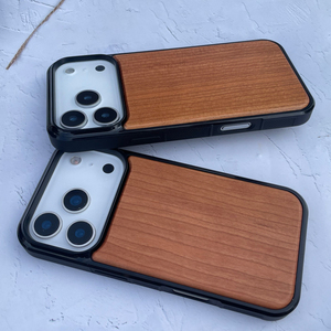 New bằng gỗ TPU điện thoại trường hợp đối với <span class=keywords><strong>iPhone</strong></span> 17 không khí tre tự nhiên gỗ điện thoại di động bìa cho <span class=keywords><strong>Iphone</strong></span> 17 16 15 14 Pro Max - Product Image 4