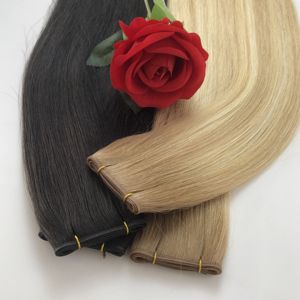 <span class=keywords><strong>Capelli</strong></span> russi di alta qualità <span class=keywords><strong>capelli</strong></span> geniale trama doppia disegnato extension #613 colore dritto per donne bianche - Product Image 6