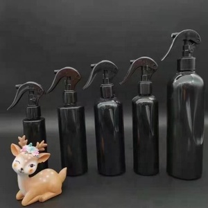New Trigger Mist Sprayer <b>Empty</b> Refillable 200ml 300ml Amber Black PET Round <b>Plastic</b> Toner Liquid Spray <b>Bottle</b> - Product Image 3