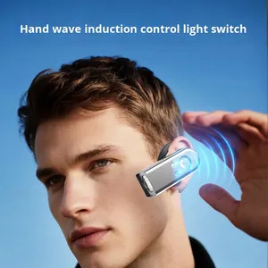 Linterna frontal de larga duración con batería de litio magnética desmontable, luz de inducción para gorra de pesca nocturna, luz potente montada en la oreja - Product Image 3