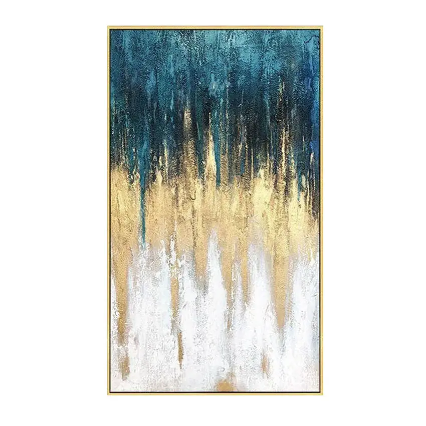 Woonkamer Slaapkamer Home Decor Goud Folie Handgemaakte Op Maat Gemaakte Abstracte Kunst Abstract Olieverfschilderij Canvas