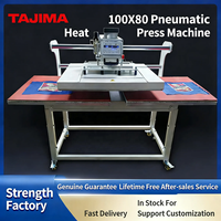 Presse à transfert thermique pneumatique double station grand format 100x80 pour une production DTF efficace de vêtements