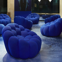 Sofás de burbujas de lujo nórdicos modernos de fantasía, sala de estar sofá para, muebles de 1-3 plazas, sofá de burbujas amarillo de tela personalizada