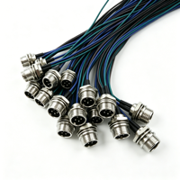 Conector de Cable GX16 de 4 Pines, Conector Redondo de 4 Pines Tipo Tuerca de Aviación, Conectores Macho y Hembra para Montaje en Panel